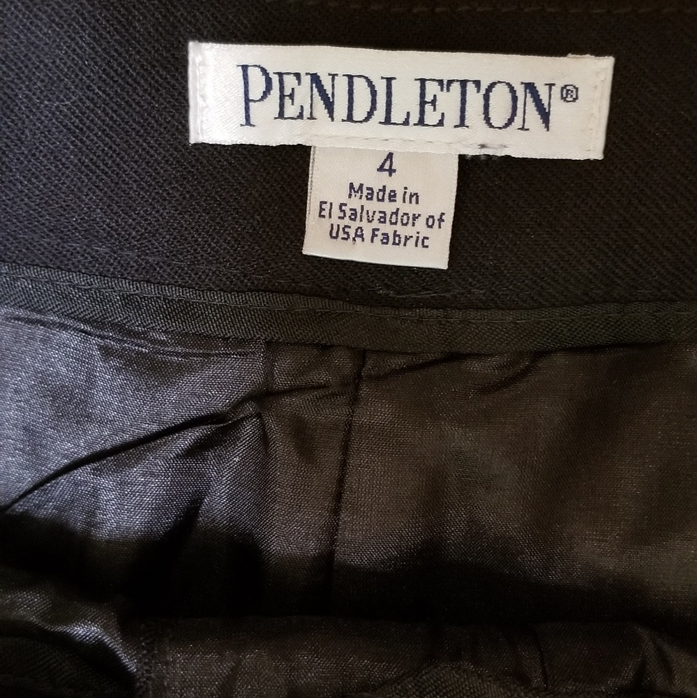 Pendleton Black Wool Dress Pants - Picture 3 of 6